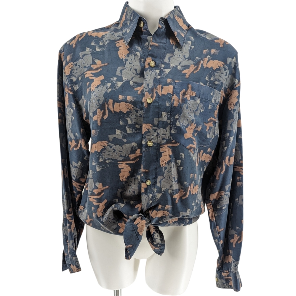 Vintage B&E 100% Silk Blouse Size Small